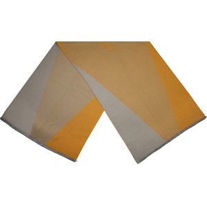 Cwi Sjaal Dames 180 X 63 Cm Polyester/viscose Geel/Oranje/grijs