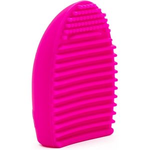 Intirilife kwastenreiniger van siliconen in roze - 7,3 x 5,5 x 3 cm - reinigingsmatje voor make-up kwasten en sponsjes