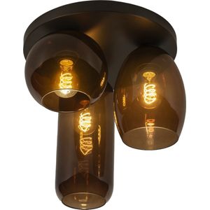 Lumidora Plafondlamp 74823 - Plafonniere - NAPELS - 3 Lichts - E27 - Bruin - Metaal - ⌀ 37 cm