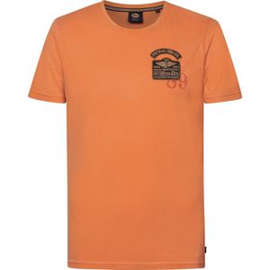 Petrol Industries - Heren Artwork T-shirt Palmetto - Oranje - Maat M
