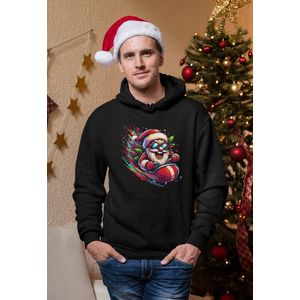 Turbo Santa Santa - Kersttrui - Kerst Trui Zwart - Grappig Kersttrui - Maat M - Limited Edition