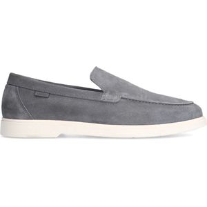 Manfield - Heren - Grijze suède loafers - Maat 42