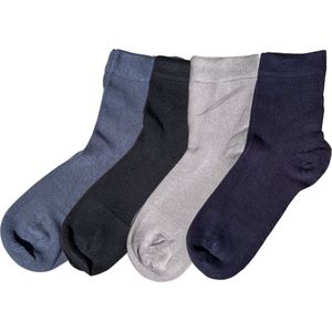 green-goose® Bamboe Sokken Luxe Licht | Maat 39-44 | 4 Paar Gemengde Kleuren | Zacht en Ademend