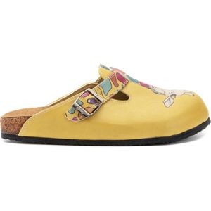 Goby Colorful Giraffe Dames Clogs – Handmade – Vegan Leer – Maat 36
