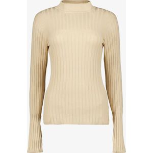 TwoDay dames rib trui beige - Maat XL