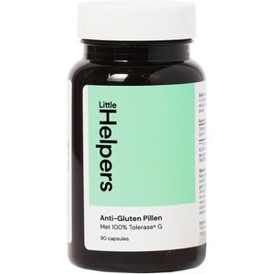 Little Helpers® Anti-Gluten Pillen – 100% Tolerase® G – Glutensplitsend Enzym – Breekt 86% Gluten Af Binnen 10 Min – Ondersteunt Spijsvertering – Vegan – 90 Capsules