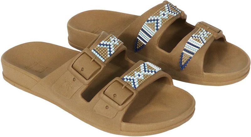 Gezondheidsslippers - JERICOACOARA - Kaki - Parelmotief