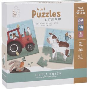 Little Dutch - 4 in 1 puzzel FSC - Little Farm