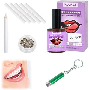 JGS Premium - Tandsteenset voor nagel- en tanddecoratie met edelstenen - Champagne kleur - Inclusief lijm - Luxe set met verfijnde details