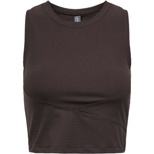 ONLY PLAY - ONPHOMIE - Sporttop - Chocoladebruin - Mouwloos - Slanke Pasvorm