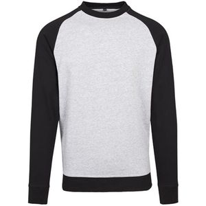 Build Your Brand - Raglan Crewneck Sweater - Heather Grey - Sweater