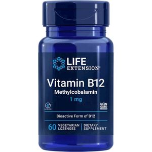 Life Extension - Vitamine B12 - Methylcobalamine - 1 mg - 60 Zuigtabletten - Biologisch Actieve Vorm van Vitamine B12 - Voedingssupplementen