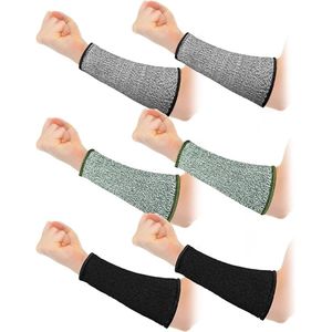 Snijbestendige mouwen - 3 paar - 20 cm - Armbeschermers - Niveau 5 armbescherming tegen brandwonden - Geschikt voor dunne huid en blauwe plekken