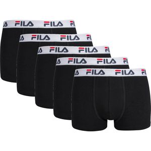 FILA - Heren Basic Boxershorts - 5 Pack - Maat XXL - Zwart