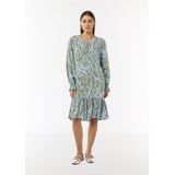 comma - Korte Jurk - Viscose - Zwart - Volant-details