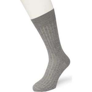 Bonnie Doon Tencel Rib Sokken Heren Grijs maat 43/46 - Licht, Ademend, Soepel - Zeer Comfortabel en Zacht - Zakken niet af - Zakelijke sokken - Business Line - Antibacteriële Werking - Milieubewust - Grey Melange - BL202103.236