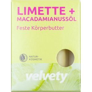 Velvety Body Butter Bar - Lime - Macadamia Nut Oil - Zero Waste - Shea Butter - Co2-Neutral - Diervriendelijk