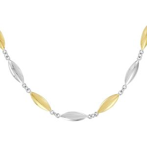 YO&NO - Ketting - Bicolor goud -  Markies - 5,5 mm -  45 cm - Sieraden vrouw - 14k - 585 goud