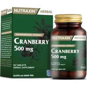 Nutraxin - Cranberry - 500 mg - 60 Tabletten - Ondersteuning voor Urinewegen & Blaas