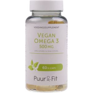 Vegan Omega 3 500mg DHA375mg/EPA125mg | Puur&Fit - 60 softgels