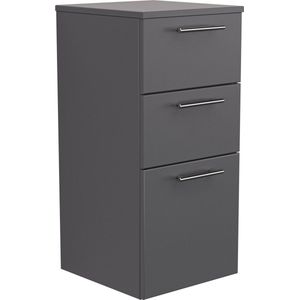 Badkamerkast Tom Antraciet - MDF - Breedte 36.8 cm - Hoogte 75 cm - Diepte 35.2 cm