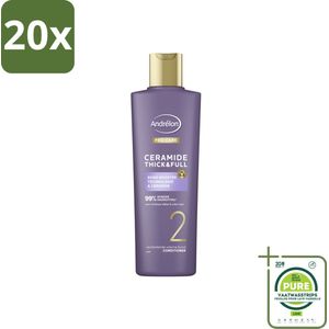 20 x Andrélon – Conditioner – Pro Care Ceramide Thick & Full – 250 ml - Grootverpakking - Dikker Haar - Voller Haar - Haarversterken - Haaruitval Verminderen - Ceramide