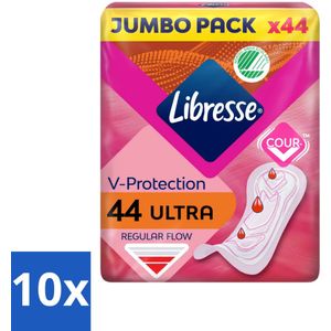 Libresse – Maandverband – Ultra Regular – Zonder vleugels – 44 Maandverbanden - Bulkverpakking - 10 stuks