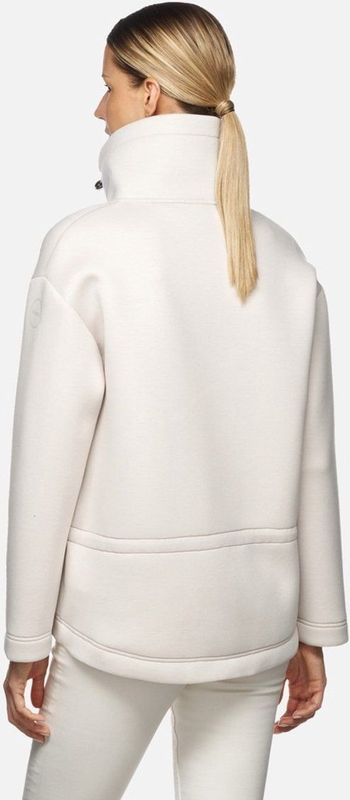 Geox Woman W Sweater Fleece Blanc DE Blanc S_EU, Blanc De Blanc, S