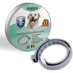 Vlooienband voor honden | grijs | 100% natuurlijk | geschikt voor alle honden | zonder schadelijke chemicaliën | teken en vlooien| tot 6 maanden geur afgifte | Waterproof | anti allergie | veilig voor uw gezin