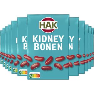 HAK Kidneybonen in Pak 12x 380gram - Lekkere bite en rijk aan eiwitten. Vegan - Plantaardig - Vegetarisch - Peulvruchten - Groenteconserven