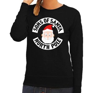 Foute kersttrui / sweater - zwart - Sons of Santa dames XL