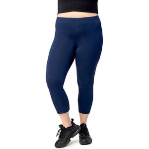 Merry Style – Leggings - Grote Maten – Dames – 3/4 Lengte – Katoen – DonkerMelange – Marineblauw – 7XL - MS-MS10-455-LE