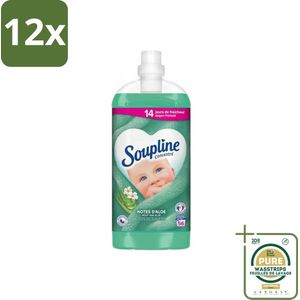 Soupline - Wasverzachter - Aloë Vera - 56 Wasbeurten - 1.3L - Voordeelverpakking - 12 stuks - Frisheid - Zachtheid