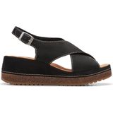 Clarks - Kassanda Step - Sandalen - Zwart - Leer - Casual