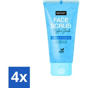 Sence - Alle Huidtypes - Gezichtsscrub - Exfoliërend - 150 ml - Voordeelverpakking - 4 stuks