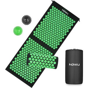 Acupressuur Mat en Kussen Set - Rug Nek Voet Pijnverlichting - 2 Spiky Massage Ballen