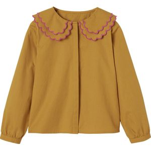 Vertbaudet - Oversized Meisjeshemd - Met Dubbele Kraag - Katoenen Popeline