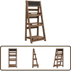 vidaXL Plantenstandaard 3-laags met bord vurenhout Plantenstandaard - Houten Plantenstandaard - Drielaagse Plantenstandaard - Plantenrek - Vurenhout Plantenstandaard