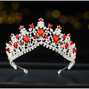 Strass-kam bergkristallen prinses-tiara voor vrouwen - Kerstkostuum versieren - legering tiara voor bruiloft - cosplay verjaardag Rhinestone Crown - Verjaardag Kroon - Rose Goud