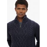Superdry - Jacob Cable Knit - Gebreide Trui - Halve Ritssluiting