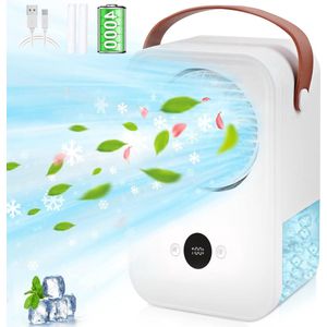 Goodivery - Luchtkoeler - Draagbare airconditioner - Mini-luchtkoeler airconditioning - Luchtkoeler - Wit - 11 x 18.01 x 25.02 cm