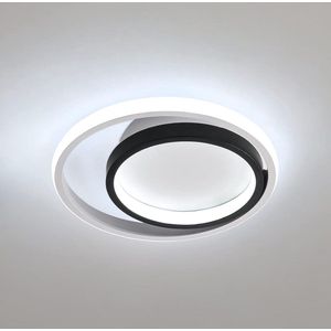 Goeco Plafondlamp - 25cm - Klein - 28W - LED - Ronde - Acryl Plafondlamp - 2300lm - 6000K - Koel Wit Licht