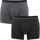 CECEBA - Boxershorts - Donkergrijs / Zwart - 2 Pack