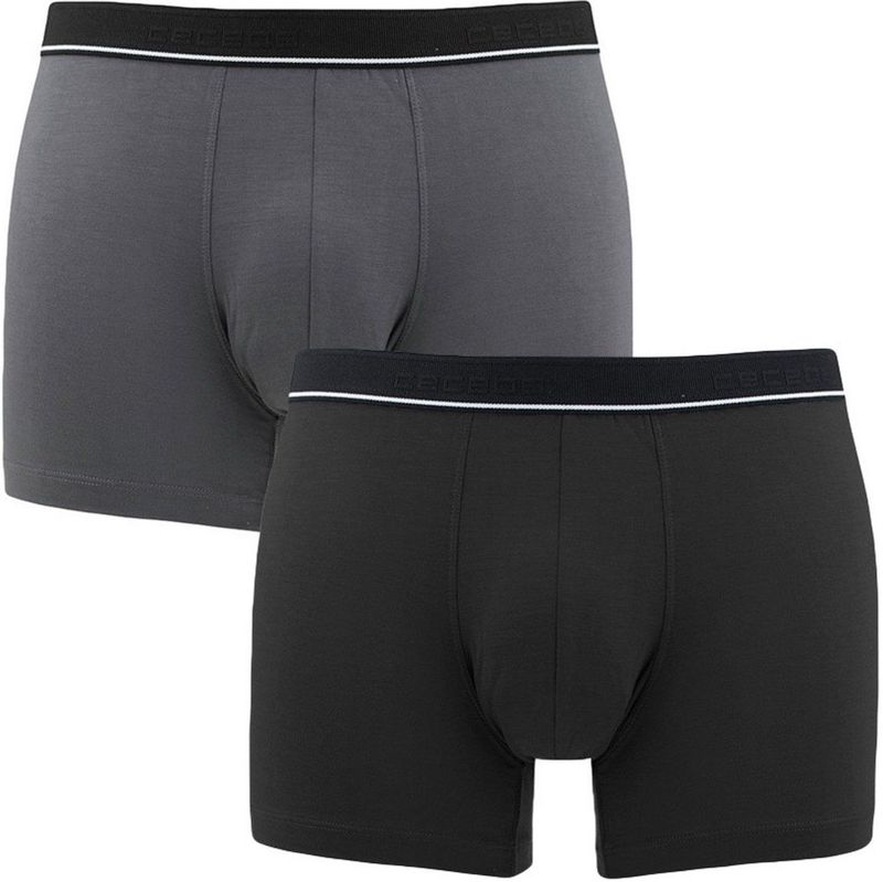 CECEBA - Boxershorts - Donkergrijs / Zwart - 2 Pack