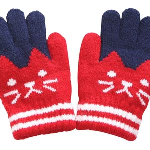 Hidzo Handschoenen - Kinderhandschoenen - Rood/Blauw - Touchscreen