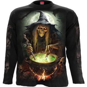 Spiral Witch's Brew - Longsleeve Heren Shirt met lange mouwen - zwart - XXL
