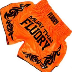 Fluory Muay Thai Kickboks Broek Neon Orange MTSF73 maat XXXL