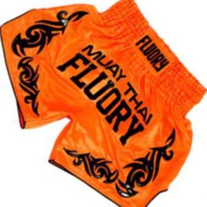 Fluory Muay Thai Kickboks Broek Neon Orange MTSF73 - S