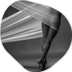 Vrouw - Ballet - Dans - Lichaam - Organische spiegel vorm op kunststof