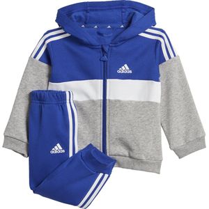 adidas Sportswear Tiberio 3-Stripes Colorblock Fleece Trainingspak Kids - Kinderen - Blauw- 92